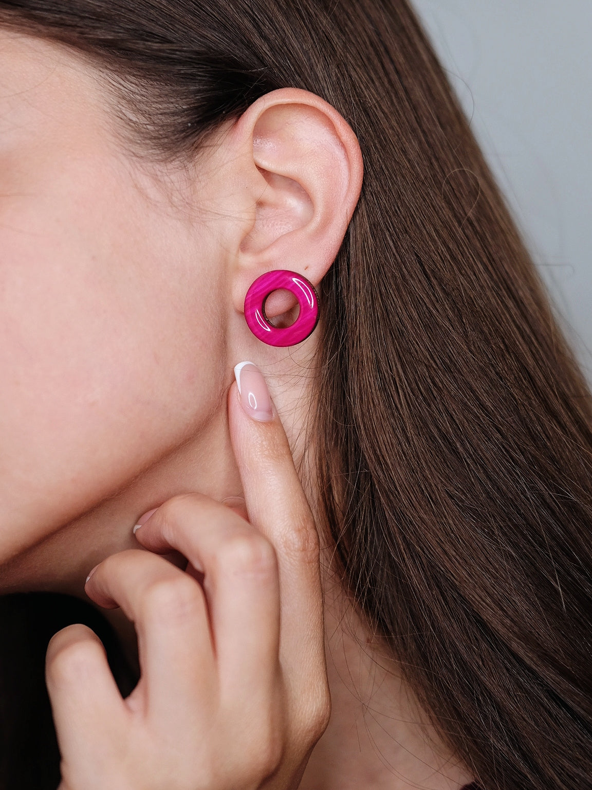 Netu Me Wooden Earrings for Women Bagle